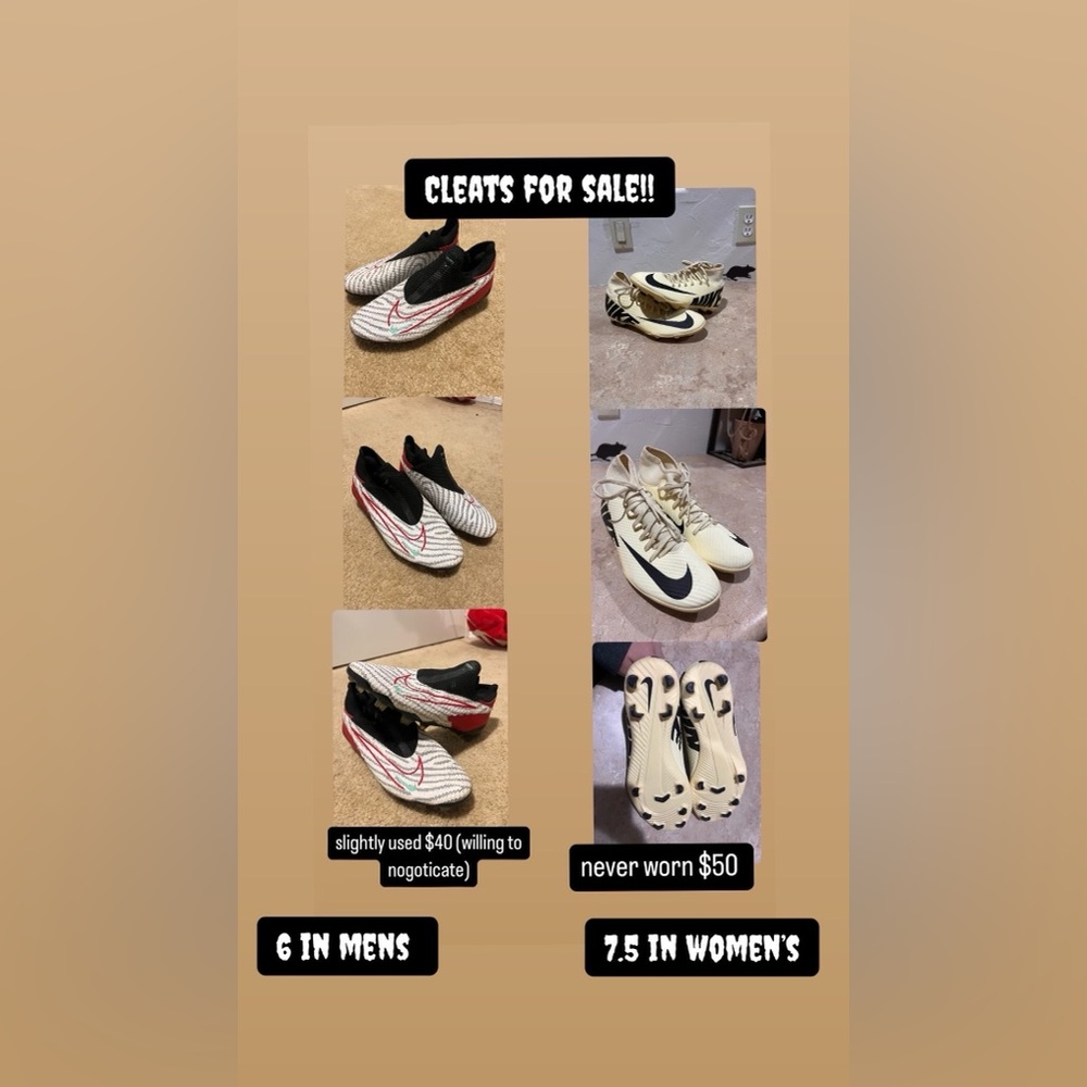 Cleats for sale